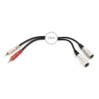 FONESTAR - Conexión 2 RCA macho dorado-2 XLR macho 1,5m