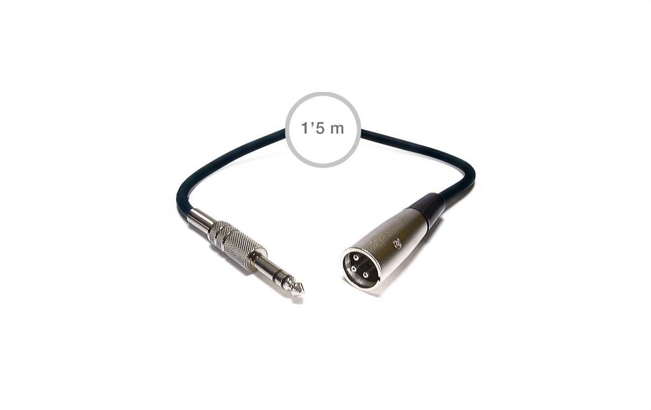 FONESTAR - Conexión Jack 6,3mm estéreo-XLR macho-macho 1,5m