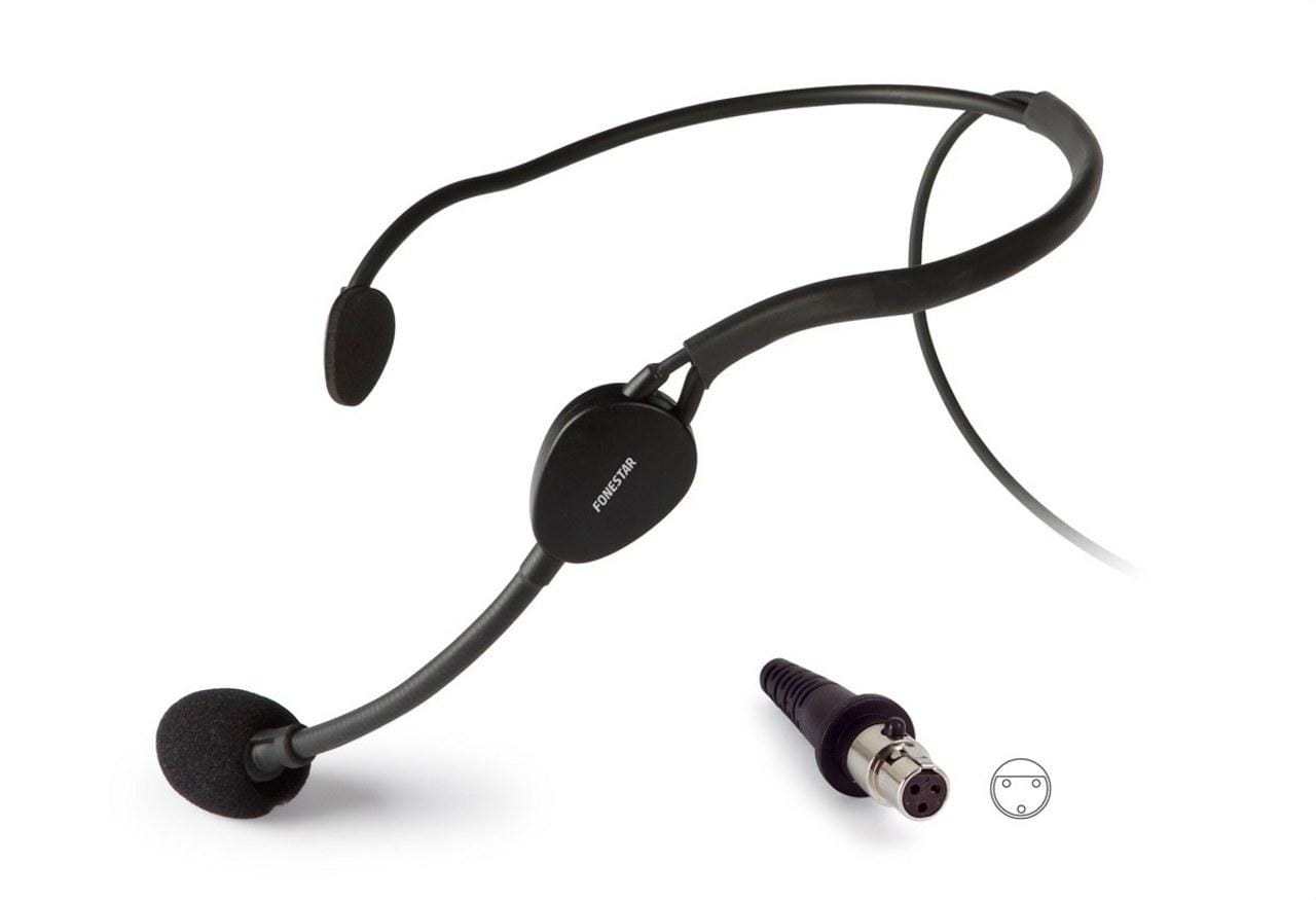 FONESTAR - Micrófono unidireccional cabeza adaptable Mini XLR 3 pines