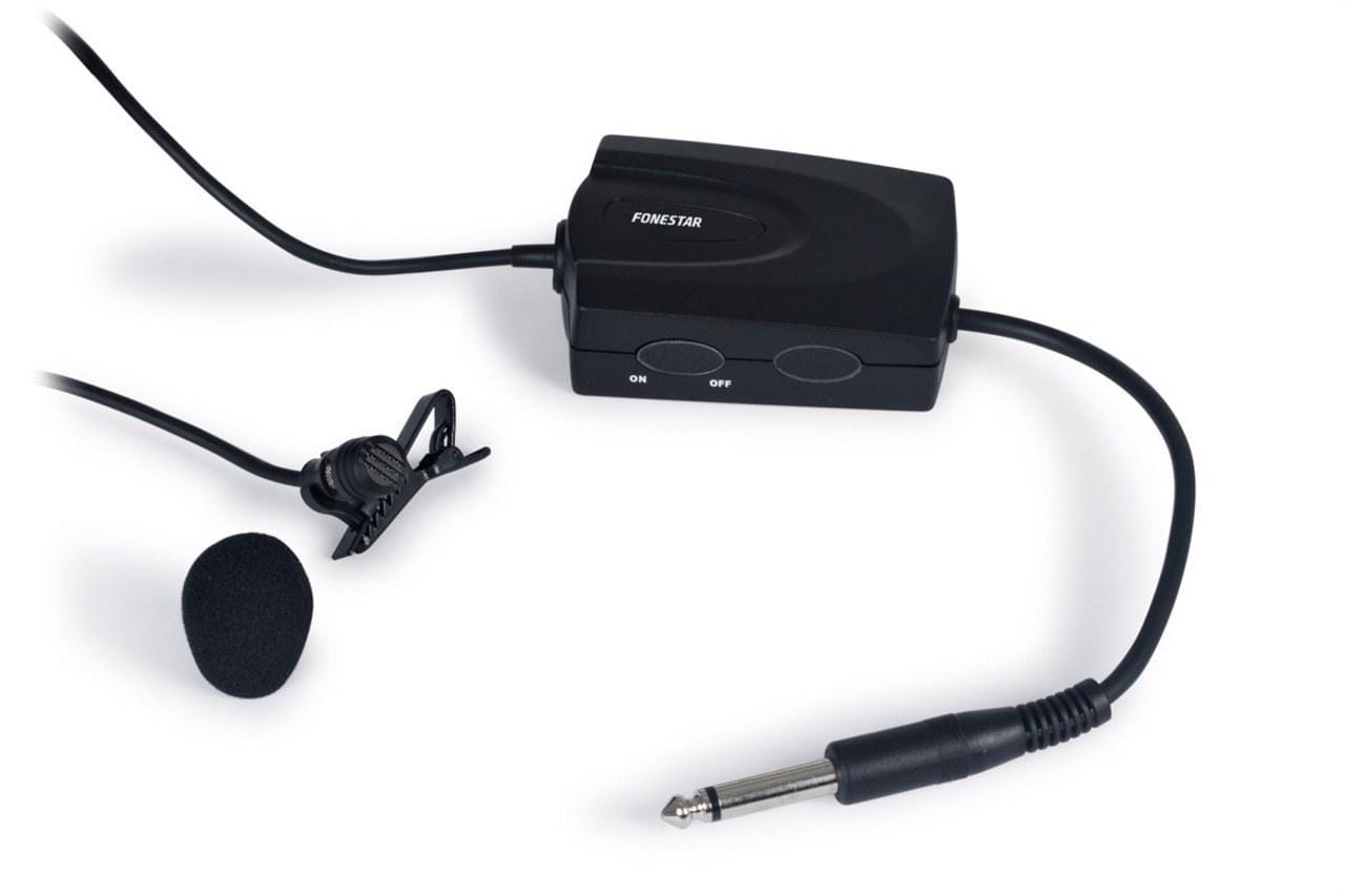 FONESTAR - Micrófono unidireccional solapa con adaptador cable 5m