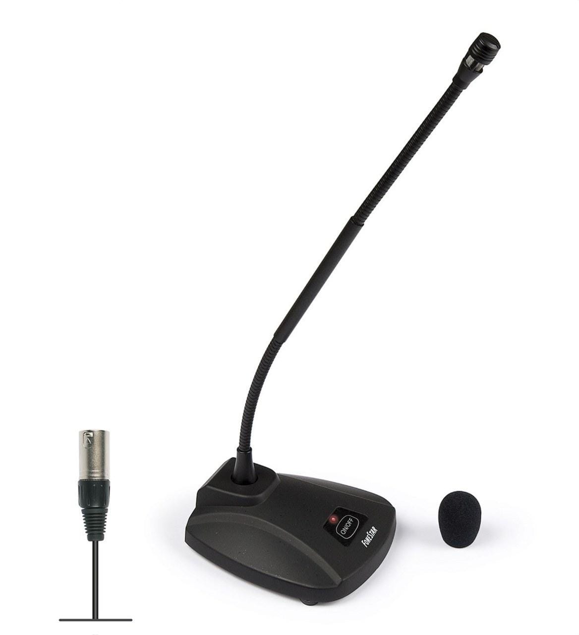 FONESTAR - Micrófono condensador sobremesa unidireccional 32cm con baja silueta