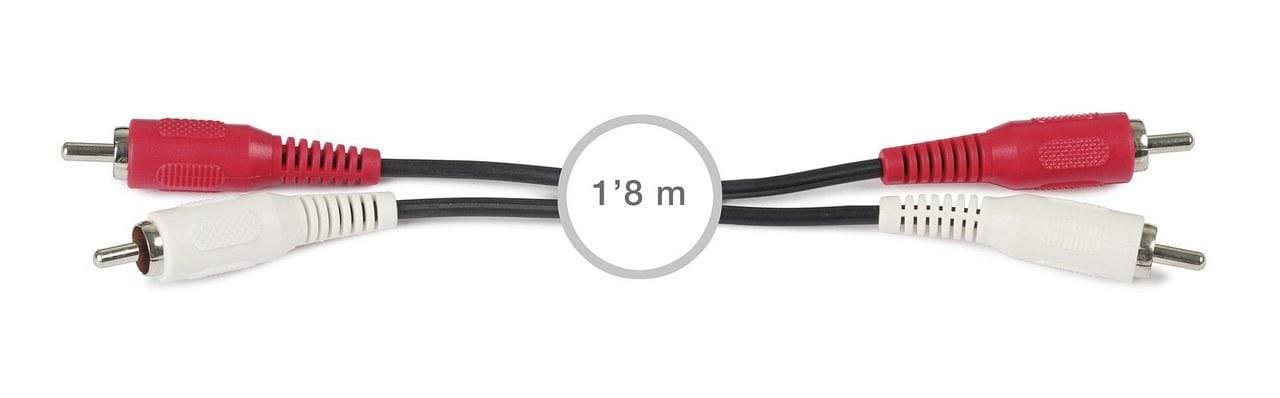 FONESTAR - Conexión audio 2 RCA macho-macho 1,8m