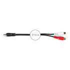 FONESTAR - Conexión audio RCA 2 RCA macho-hembra 0,15m