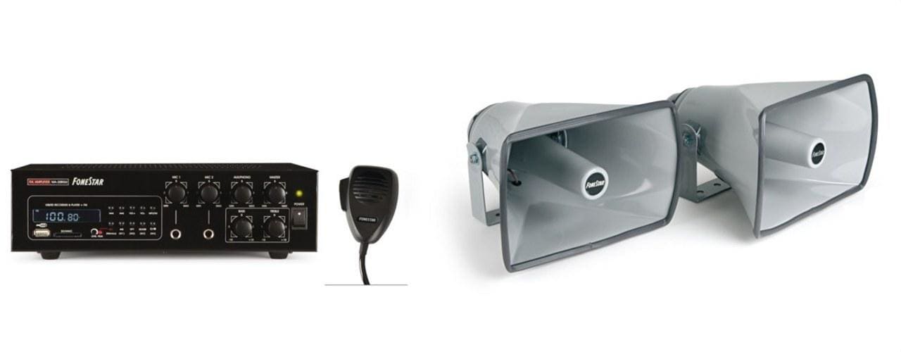 FONESTAR - Equipo móvil megafonía 45W 9,1kg USB / SD radio FM
