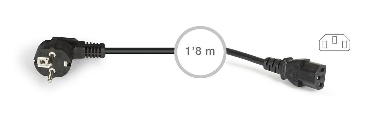 FONESTAR - Cable red 3x0,75mm² SCHUKO-IEC60320C13 1,8