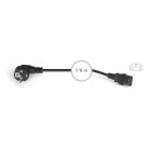 FONESTAR - Cable red 3x0,75mm² SCHUKO-IEC60320C13 1,8