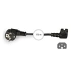 FONESTAR - Cable red 3x0,75mm² SCHUKO-IEC60320C13 90°