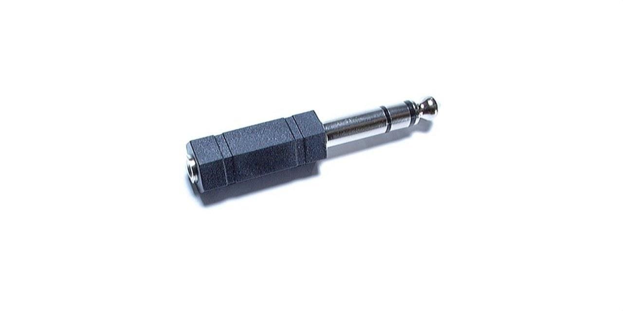 FONESTAR - Adaptador Jack 3,5mm Jack 6,3mm estéreo hembra-macho