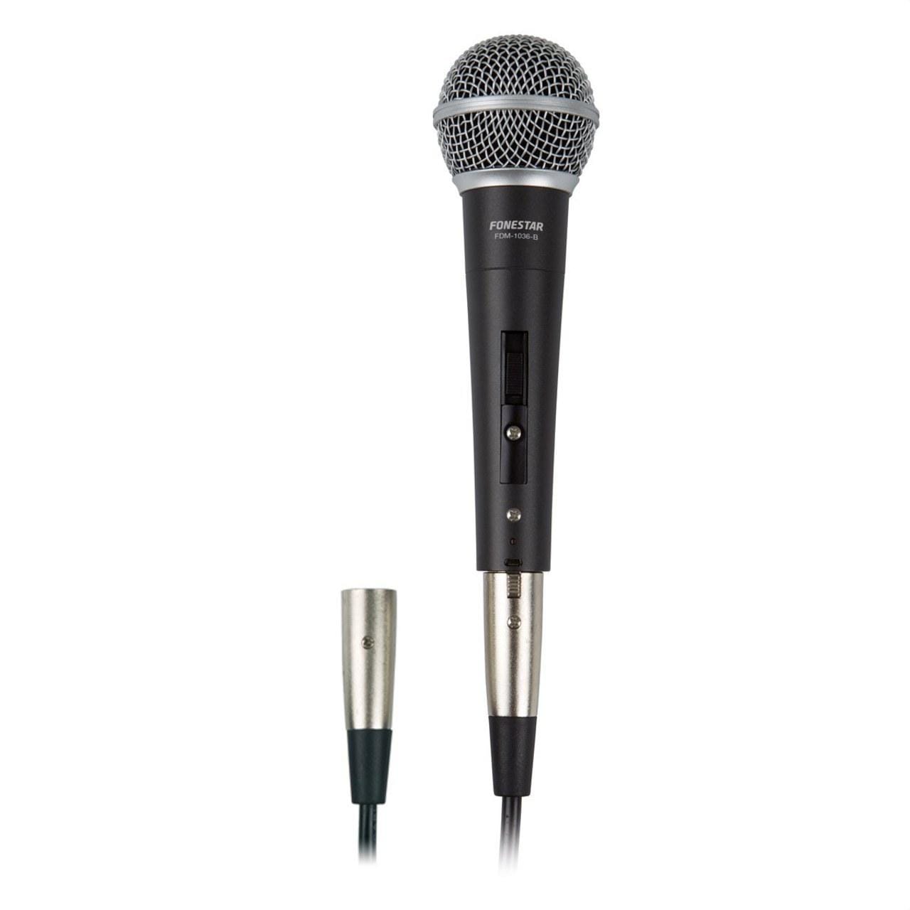 FONESTAR - Micrófono dinámico unidireccional on / off 3m XLR