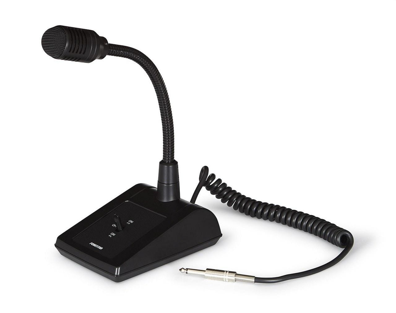 FONESTAR - Micrófono dinámico sobremesa unidireccional Jack 6,3mm