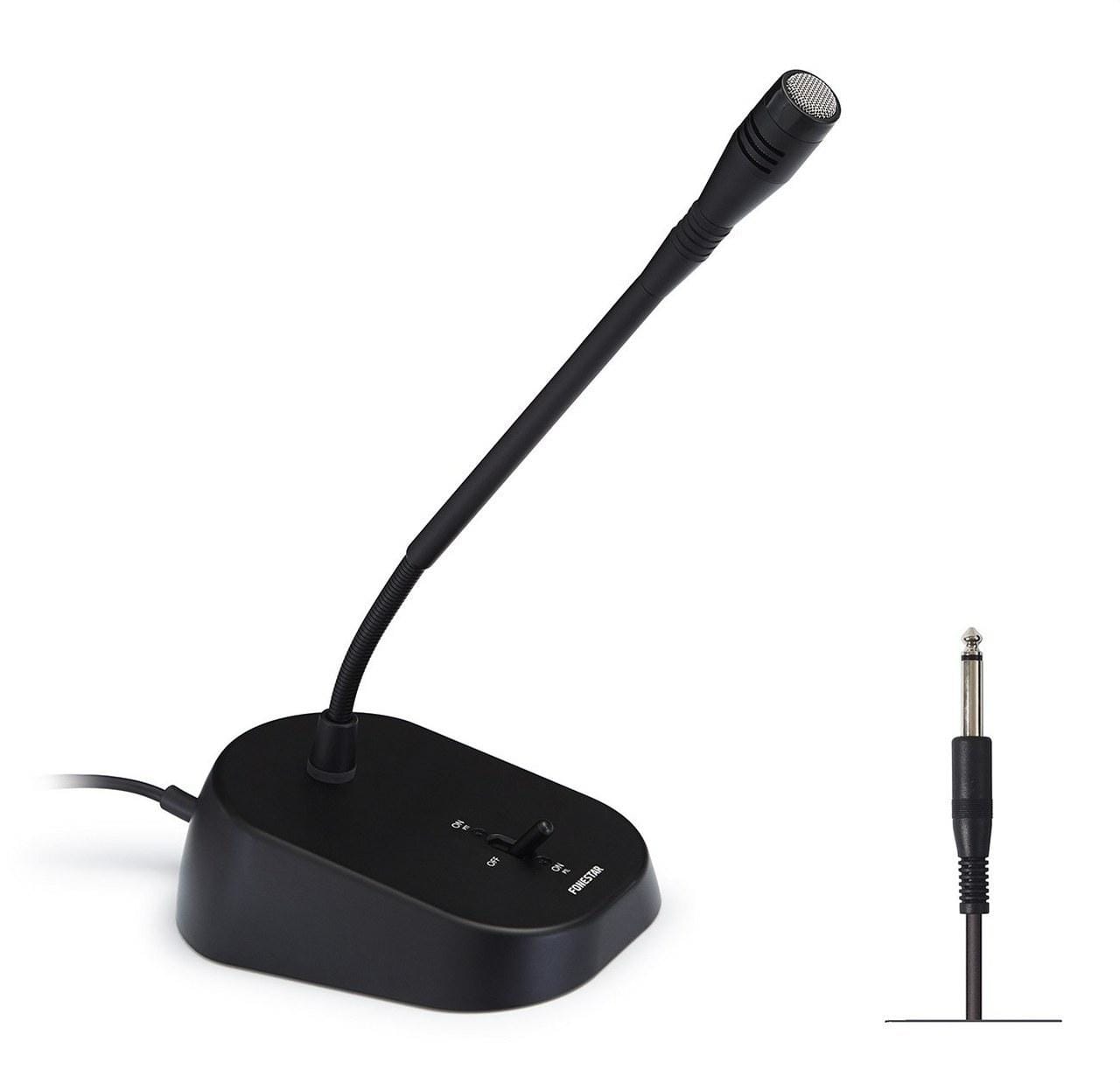 FONESTAR - Micrófono dinámico sobremesa unidireccional cable 1,7m