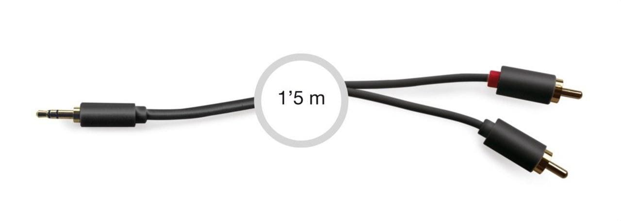 FONESTAR - Conexión audio Jack 3,5mm estéreo 2 RCA 1,5m negro