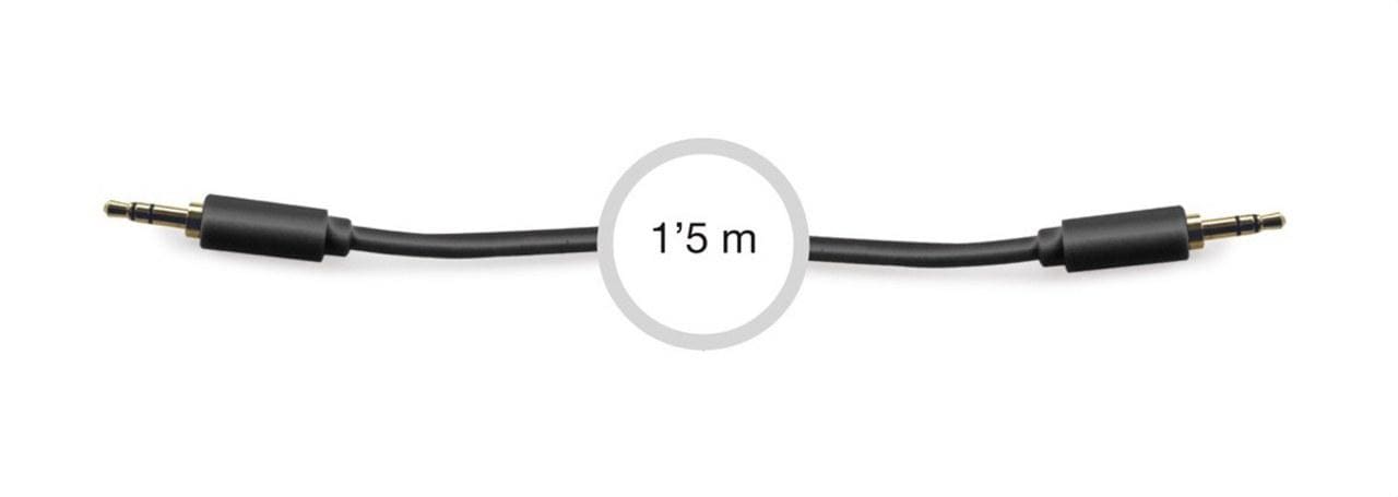 FONESTAR - Conexión audio Jack 3,5mm estéreo macho-macho 1,5m negro