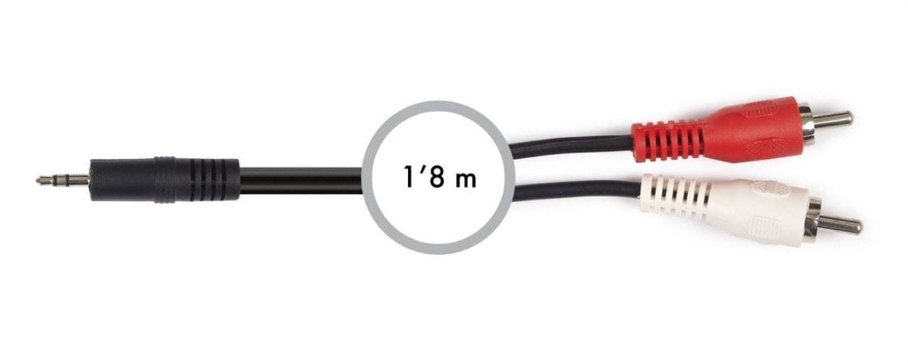 FONESTAR - Conexión Jack 3,5mm estéreo 2 RCA macho-macho 1,8m