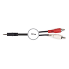 FONESTAR - Conexión Jack 3,5mm estéreo 2 RCA macho-macho 10m