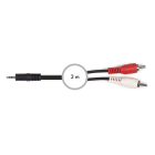 FONESTAR - Conexión Jack 3,5mm estéreo 2 RCA macho-macho 3m
