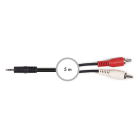 FONESTAR - Conexión audio Jack 3,5mm estéreo 2 RCA macho-macho 5m