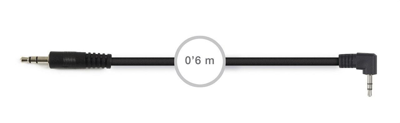 FONESTAR - Conexión Jack 3,5mm estéreo macho-macho 90° 0,6m