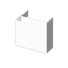 UNEX - Ángulo plano de 60x150 mm Unex en U24X color blanco