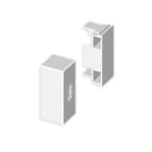 UNEX - Tapa final de 10x22 mm Unex en U24X color blanco