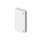 UNEX - Tapa final de 20x30 mm Unex en U24X color blanco
