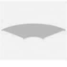 UNEX - Tapa de curva plana 90° de 100x500 mm Unex en U23X color gris