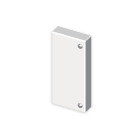 UNEX - Tapa final de 60x90 mm Unex en U24X color blanco