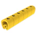 UNEX - Señalizadores precortados 4 2-5 mm Unex en PVC plastificado color amarillo
