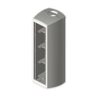 UNEX - Módulo de columna diámetro 50 mm Unex en U24X para 4 mecanismos modulares color gris