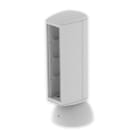 UNEX - Torreta de ancho 65 mm para 4 mecanismos modulares Unex en U24X color gris