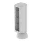 UNEX - Torreta de ancho 80 para 4 mecanismos universales Unex en U24X color gris