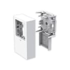 UNEX - Adaptador de 107x75x23 mm para 1 mecanismo Simon 73 Loft Unex en U24X color blanco