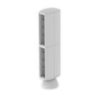 UNEX - Torreta de ancho 65 mm para 16 mecanismos modulares Unex en U24X color gris