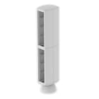 Sin Marca - Torreta de ancho 80 para 16 mecanismos universales Unex en U24X color gris