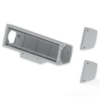 UNEX - Caja de mobiliario de montaje fijo Unex en U24X para 4 mecanismos color gris