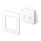 UNEX - Placa plana para 2 conectores RJ45 en tapas de 65 mm Unex en U24X color blanco
