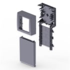 UNEX - Adaptador para 1 mecanismo Simon73 Loft Unex en U24X color aluminio