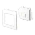 UNEX - Placa plana para 2 conectores RJ45 en tapas de 80 mm Unex en U24X color blanco