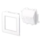 UNEX - Placa inclinada para 2 conectores RJ45 en tapas de 65 mm Unex en U24X color blanco