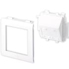 UNEX - Placa inclinada para 2 conectores RJ45 en tapas de 80 mm Unex en U24X color blanco