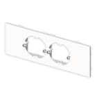 UNEX - Placa doble para mecanismos universales Unex en U24X color blanco
