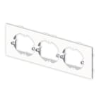 UNEX - Placa triple para mecanismos universales Unex en U24X color blanco