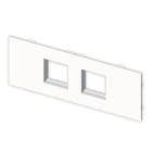 UNEX - Placa doble para mecanismos Mosaic Unex en U24X color blanco