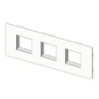 UNEX - Placa triple para mecanismos Simon 27 Unex en U24X color blanco