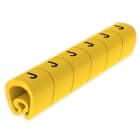 UNEX - Señalizadores precortados J 4-8 mm Unex en PVC plastificado color amarillo