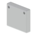 UNEX - Tapa final de 60x75 mm Unex en U23X color gris