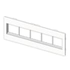 UNEX - Placa quíntuple para mecanismos Mosaic Unex en U42X sin halógenos color blanco