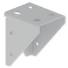 UNEX - Conector Unex en acero epoxi para perfil Omega perforado color gris