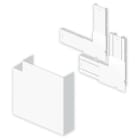 UNEX - Ángulo plano de 50x80 mm Unex en U42X sin halógenos color blanco