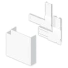 UNEX - Ángulo plano de 50x150 mm Unex en U42X sin halógenos color blanco